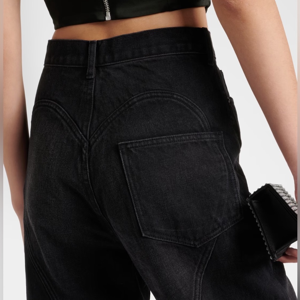 📌 NWT Sold Out Area Black Crystal Jeans as Seen on Taylor Swift at Super Bowl - Picture 4 of 4